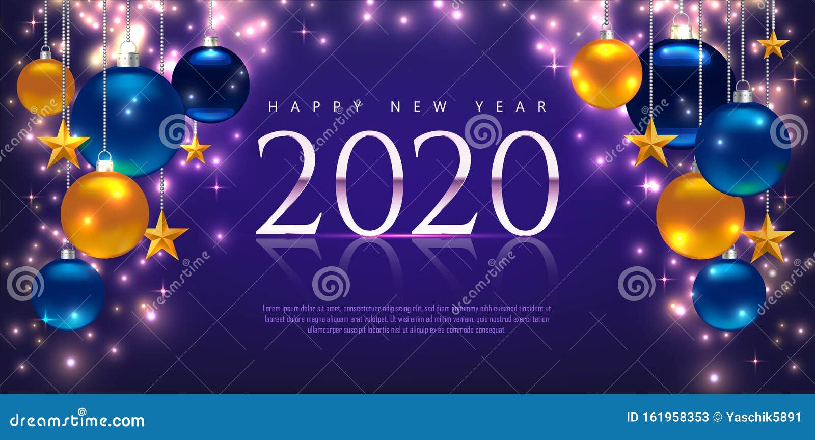 Magic Template with Greeting Happy New Year 2020. Template for ...