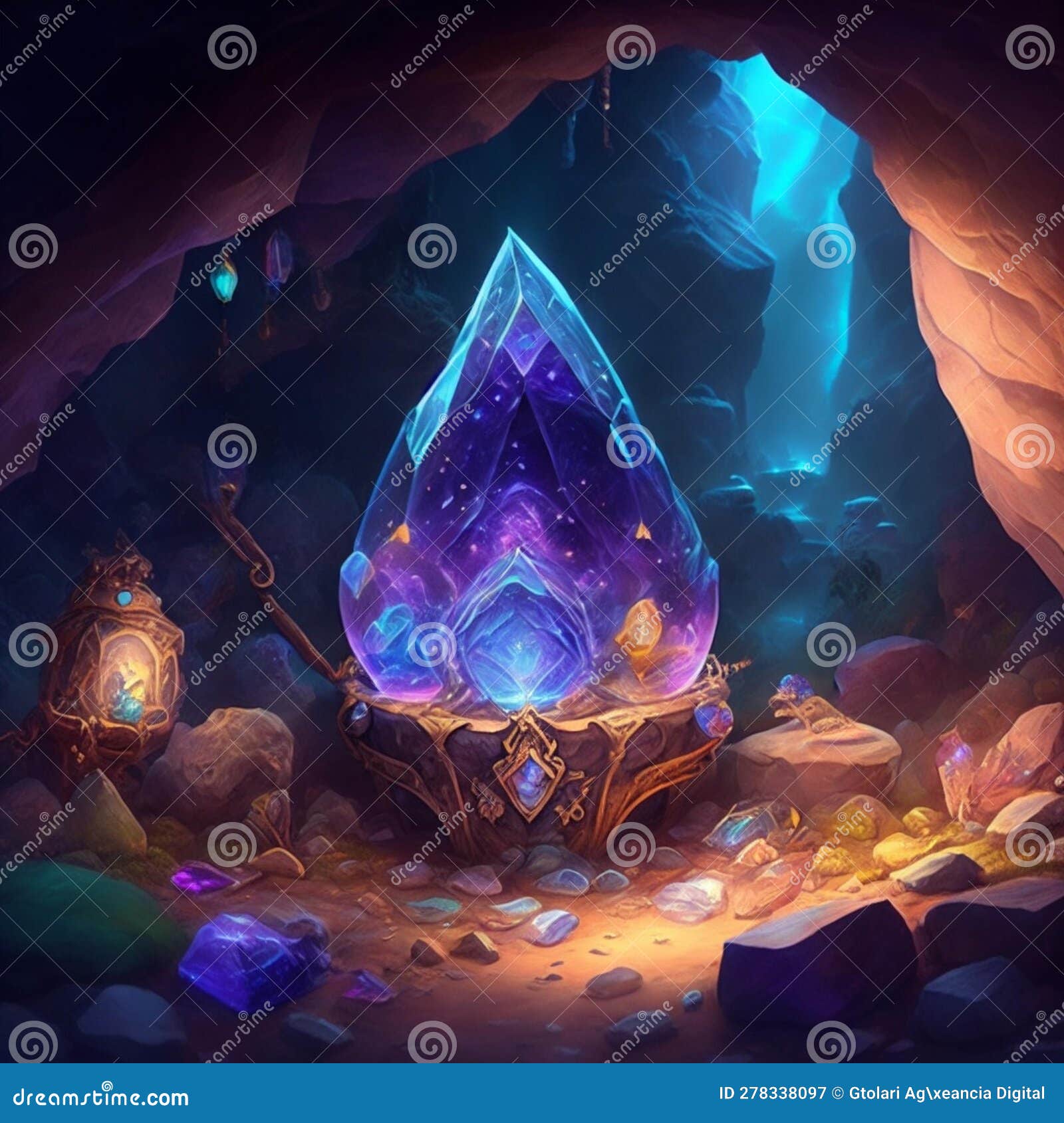 Crystal flowers in the hidden cave by rineJourney on DeviantArt