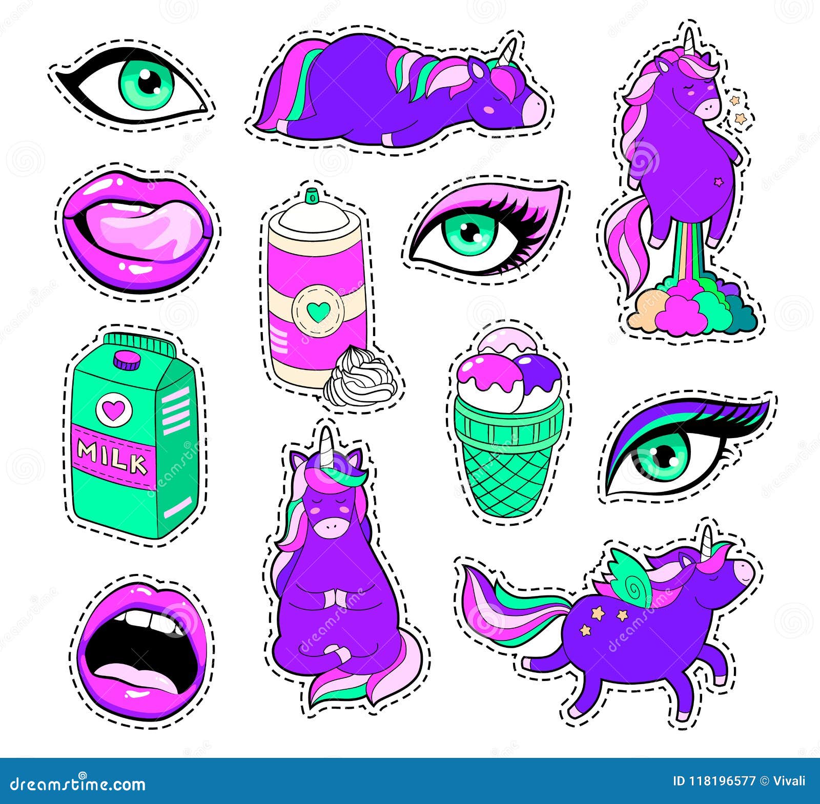 Fashion Patches of Unicorn, Anime Eyes, Milk Pack, Lips, Rainbow in Comic Style. Cartoon 80s-90s Stock Vector - Illustration of icon, cream: 118196577 Fashion Patches of Unicorn, Anime Eyes, Milk Pack, Lips, Rainbow in Comic Style. Cartoon 80s-90s Stock Vector - Illustration of icon, cream: 118196577