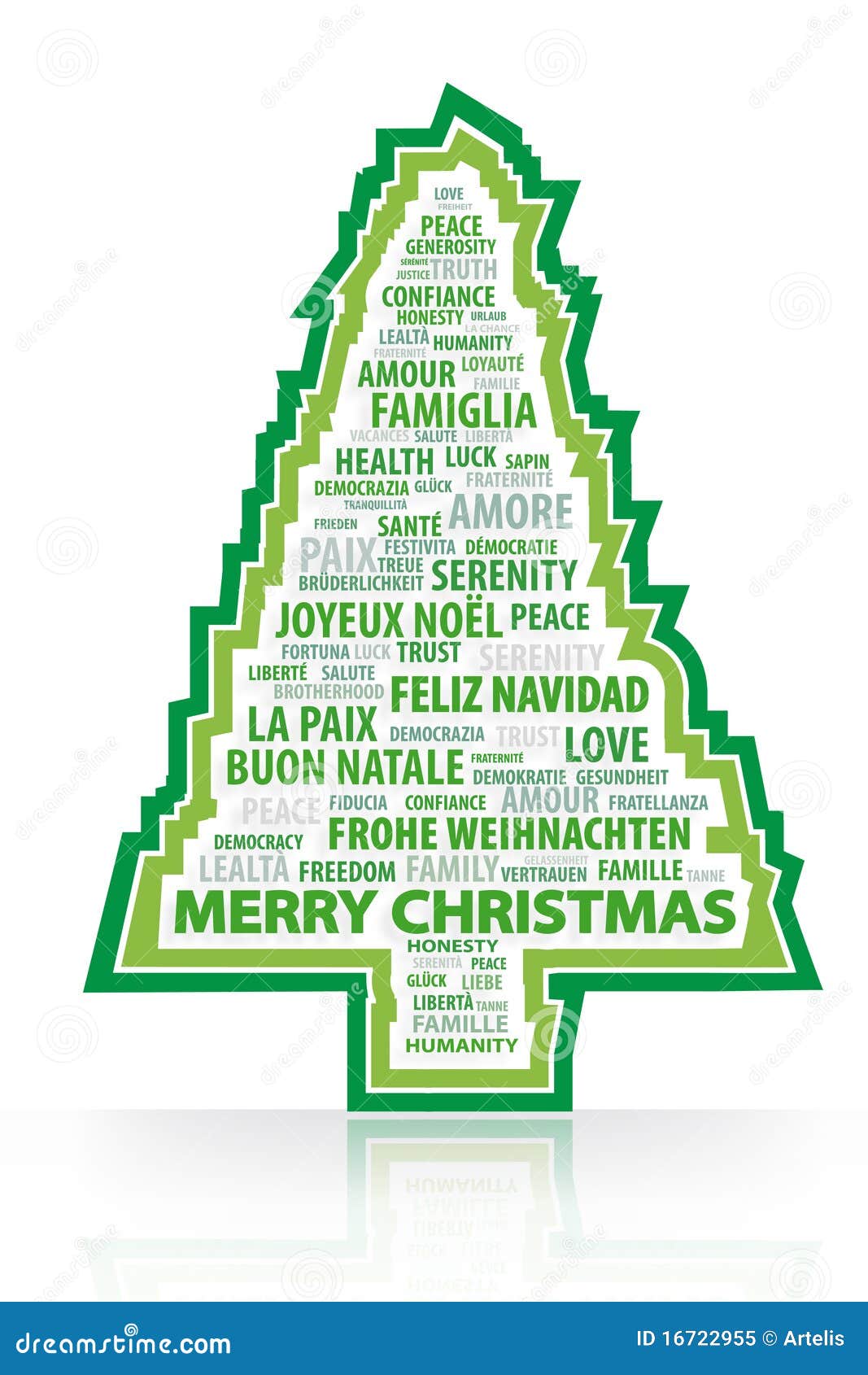 The Magic Words Of The Christmas Tree Royalty Free Stock 