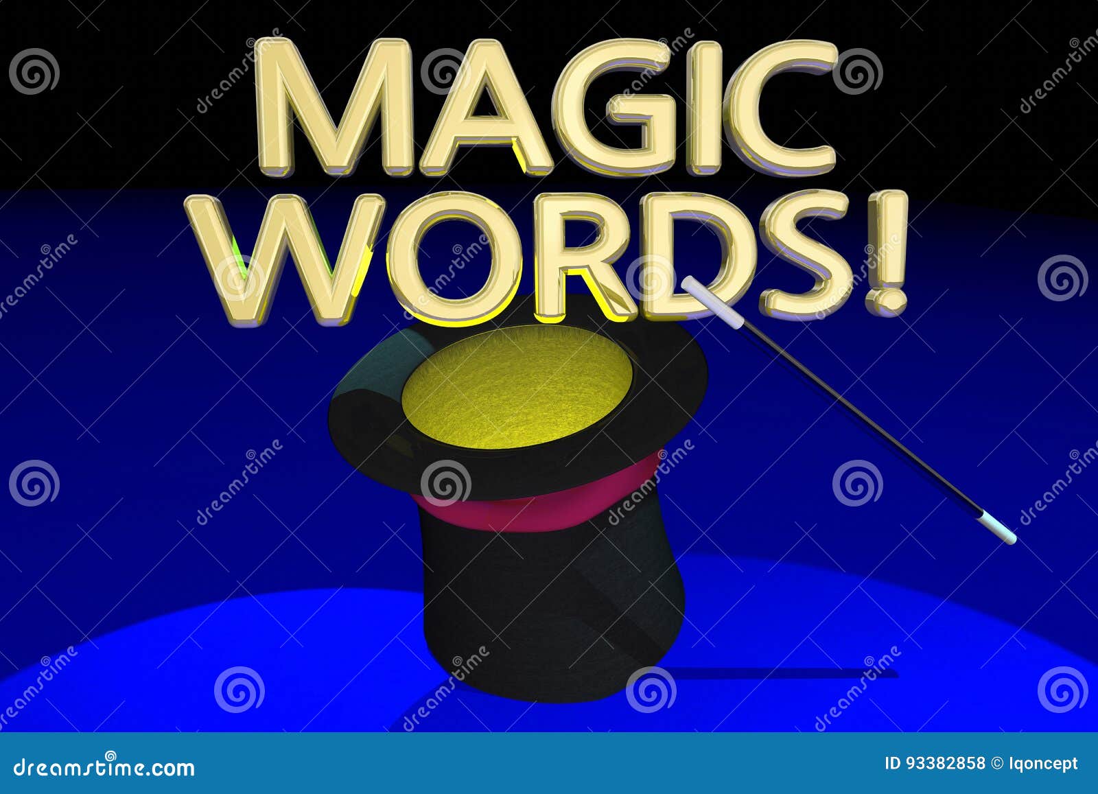 magic words command magician hat wand