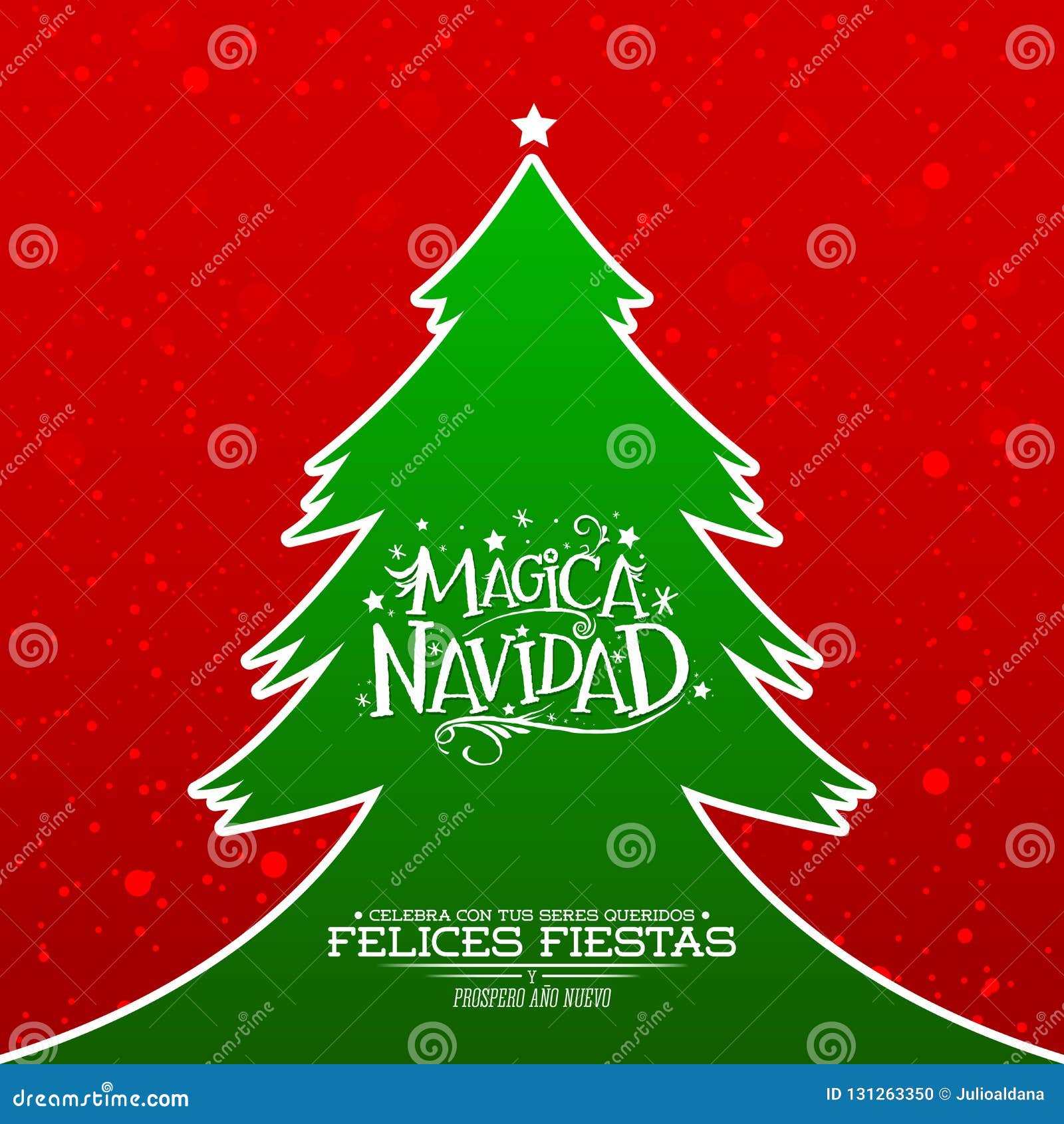 Magica Navidad, Texto Español De La Navidad Mágica Ilustración del Vector -  Ilustración de vacaciones, sombra: 131263350