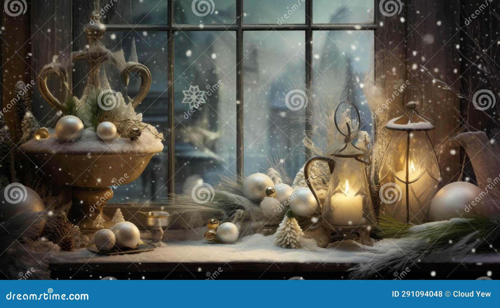 Magical Christmas Composition, Enchantment Stock Illustration - Illustration of festive, wooden 