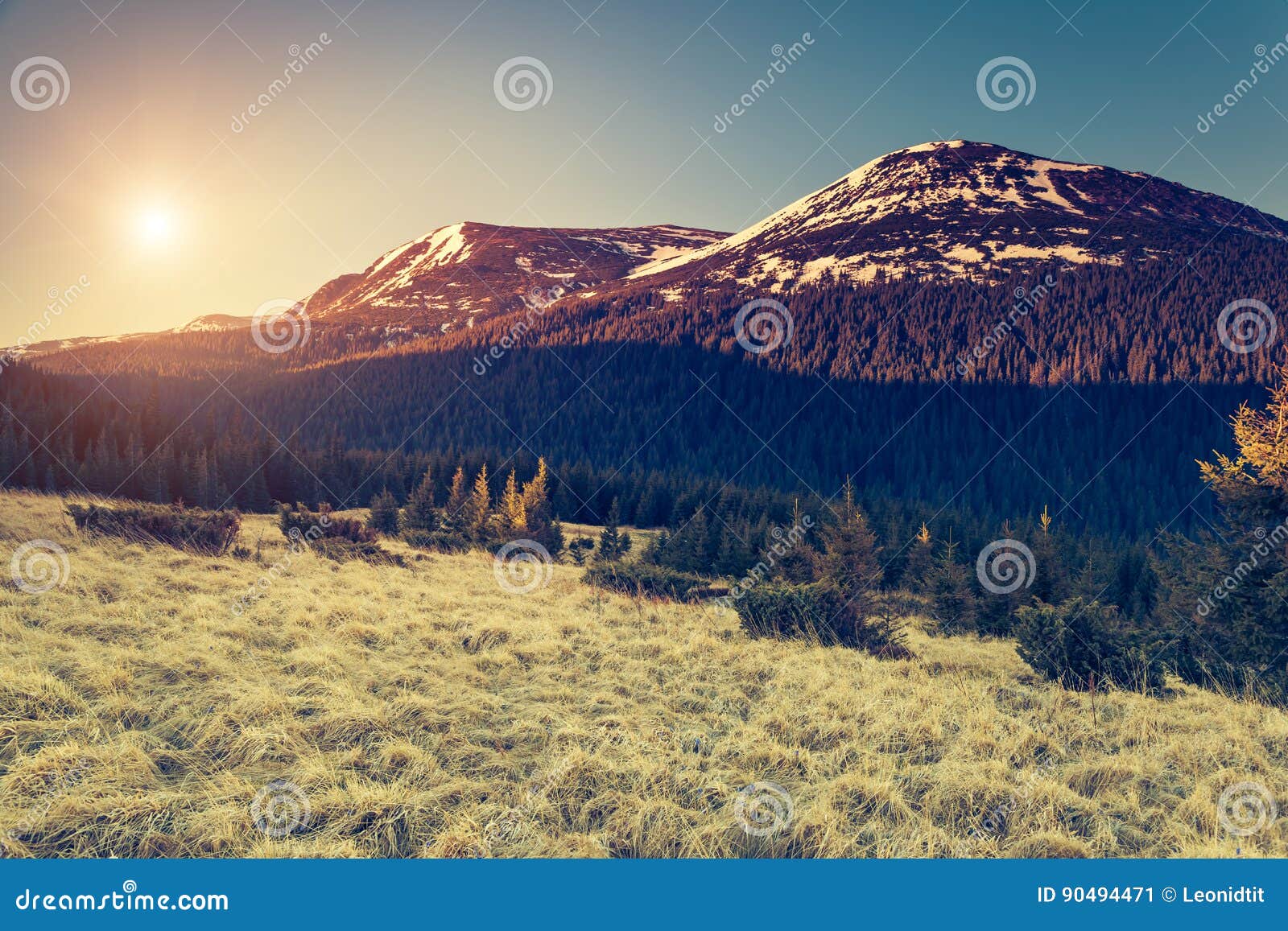 Magical Mountains Landscape Stock Image Image Of Adventure Cloud