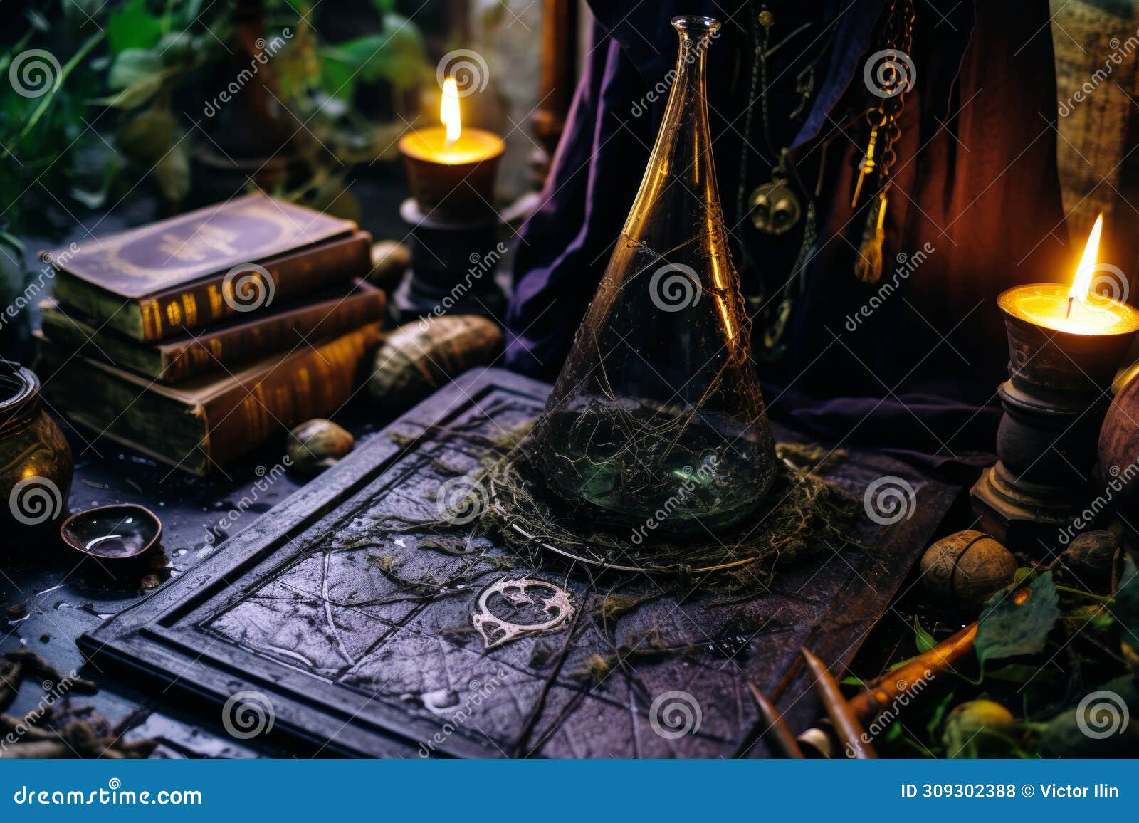 Enchanting Mystical Forest: Unveiling Secrets Stock Photo 