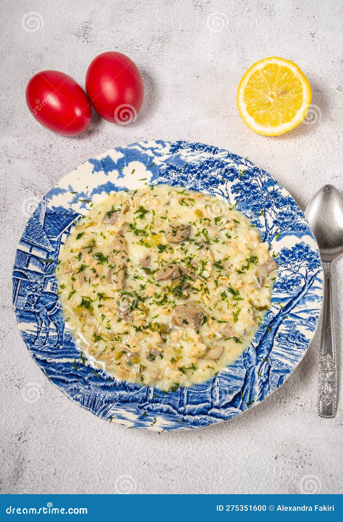 Magiritsa - Greek Lamb Soup with Egg and Lemon Sauce. Traditional ...