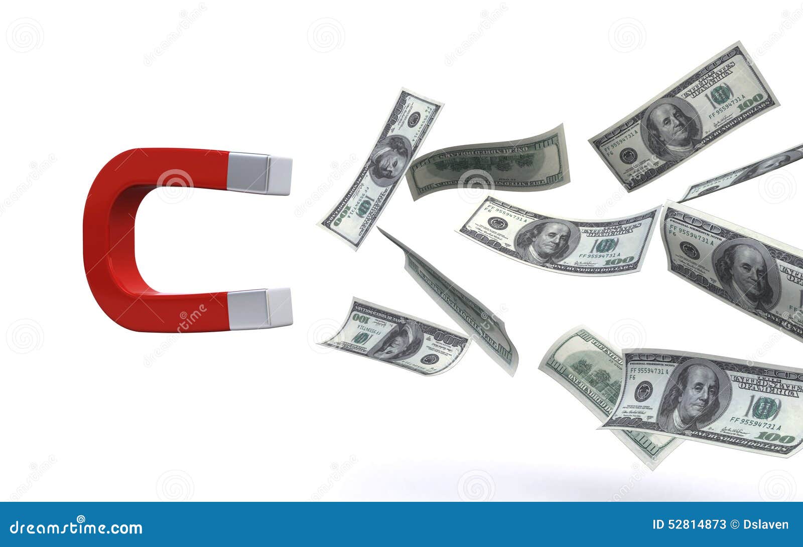 attracting money stock illustration. Illustration of