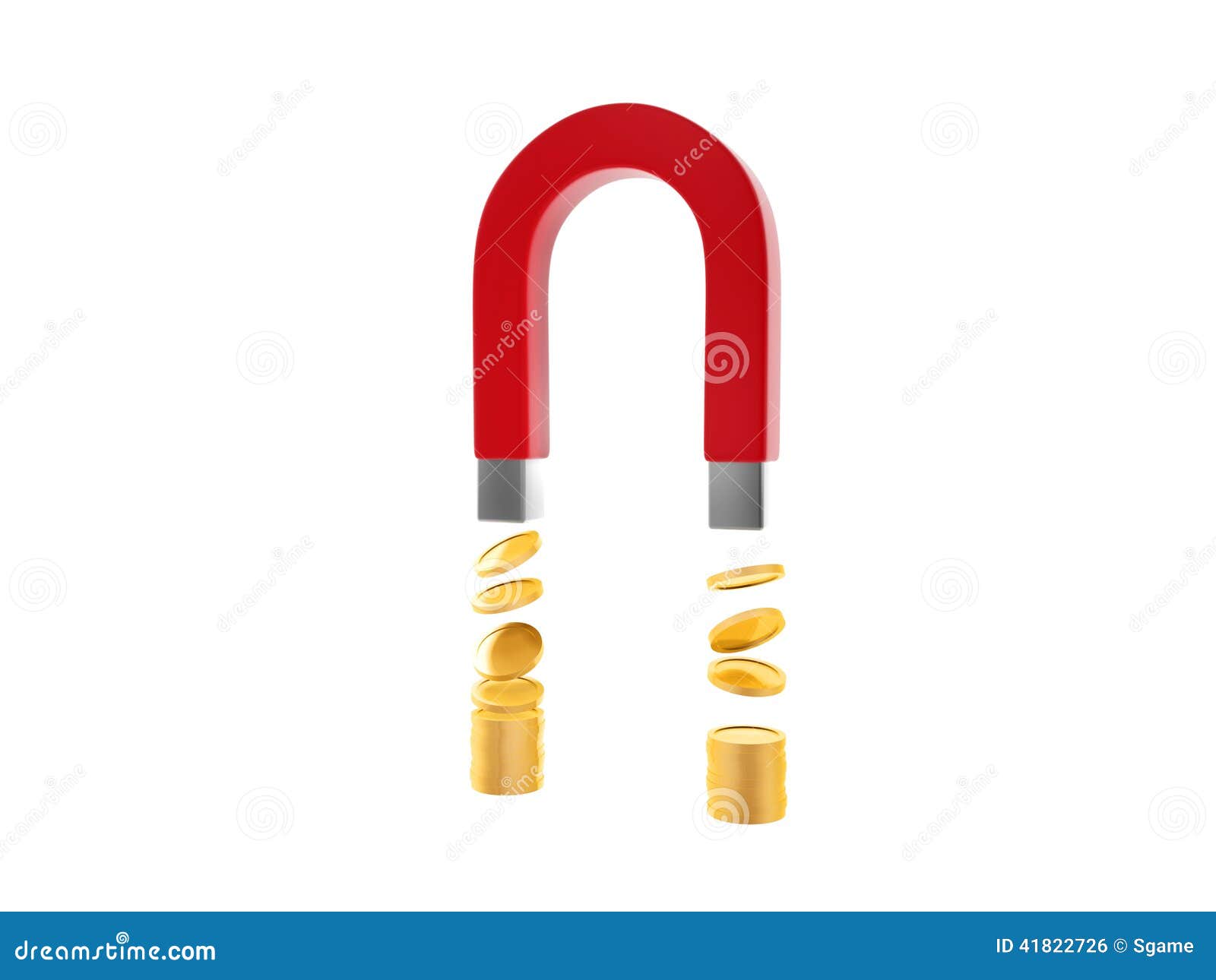 and gold coin stock illustration. Illustration of attraction