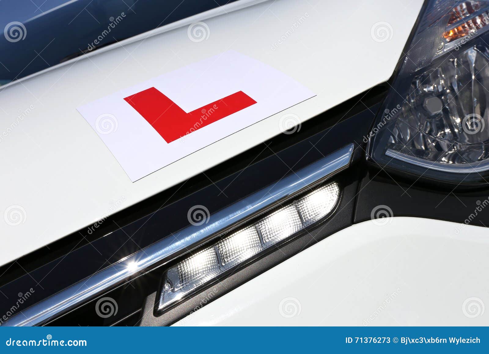 British Lplate stock image. Image of school 71376273
