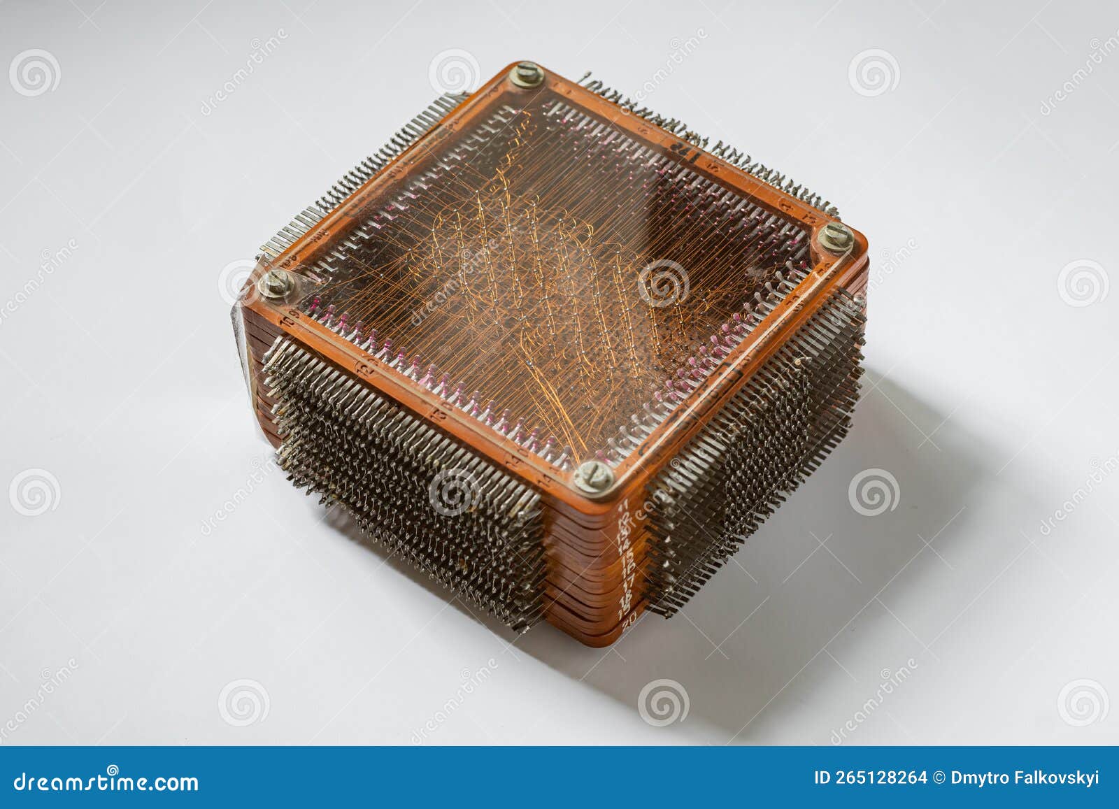 Magnetic-core Memory on White Background Stock Photo - Image of