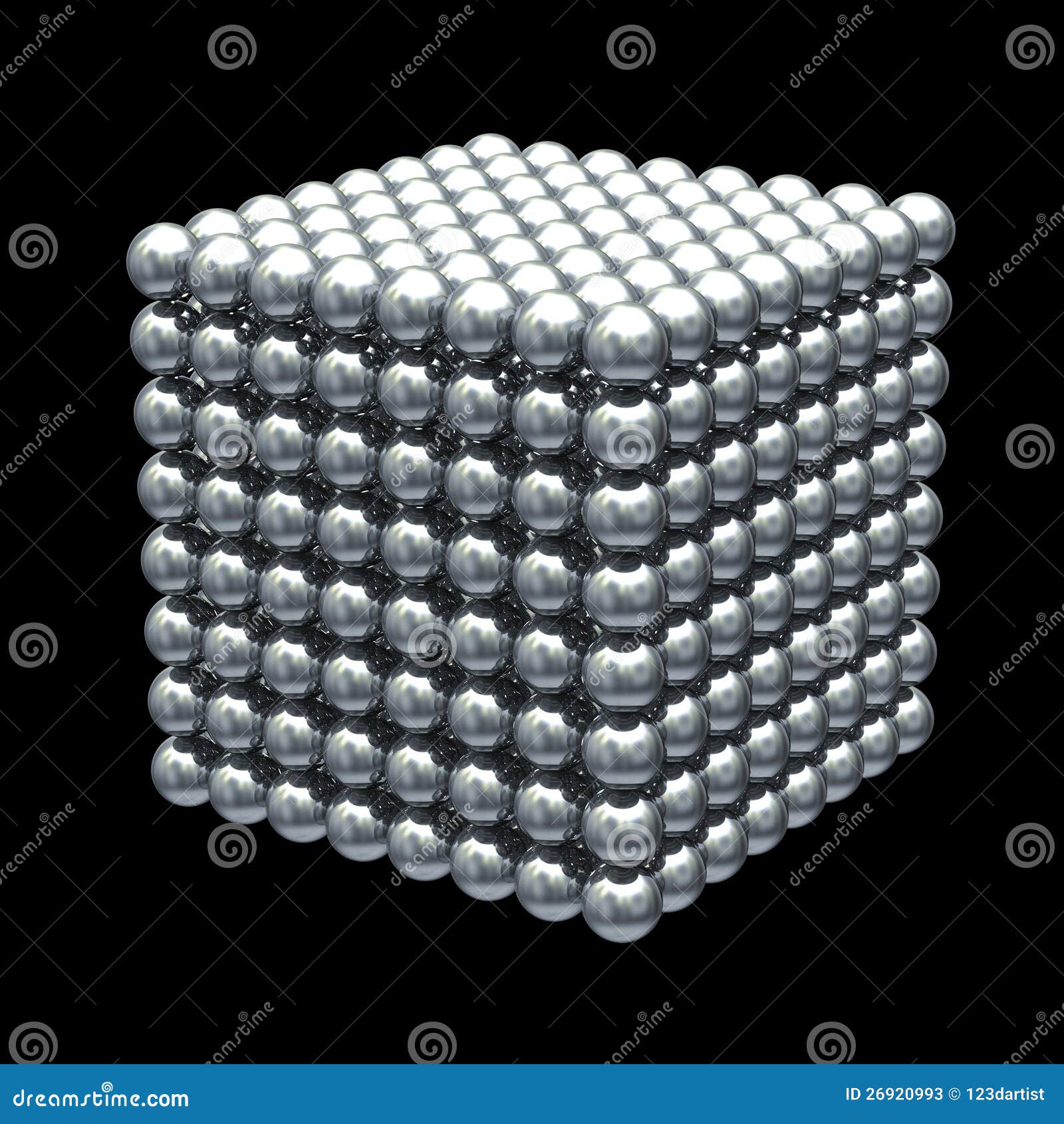 metal balls cube editorial stock photo. Illustration of ball