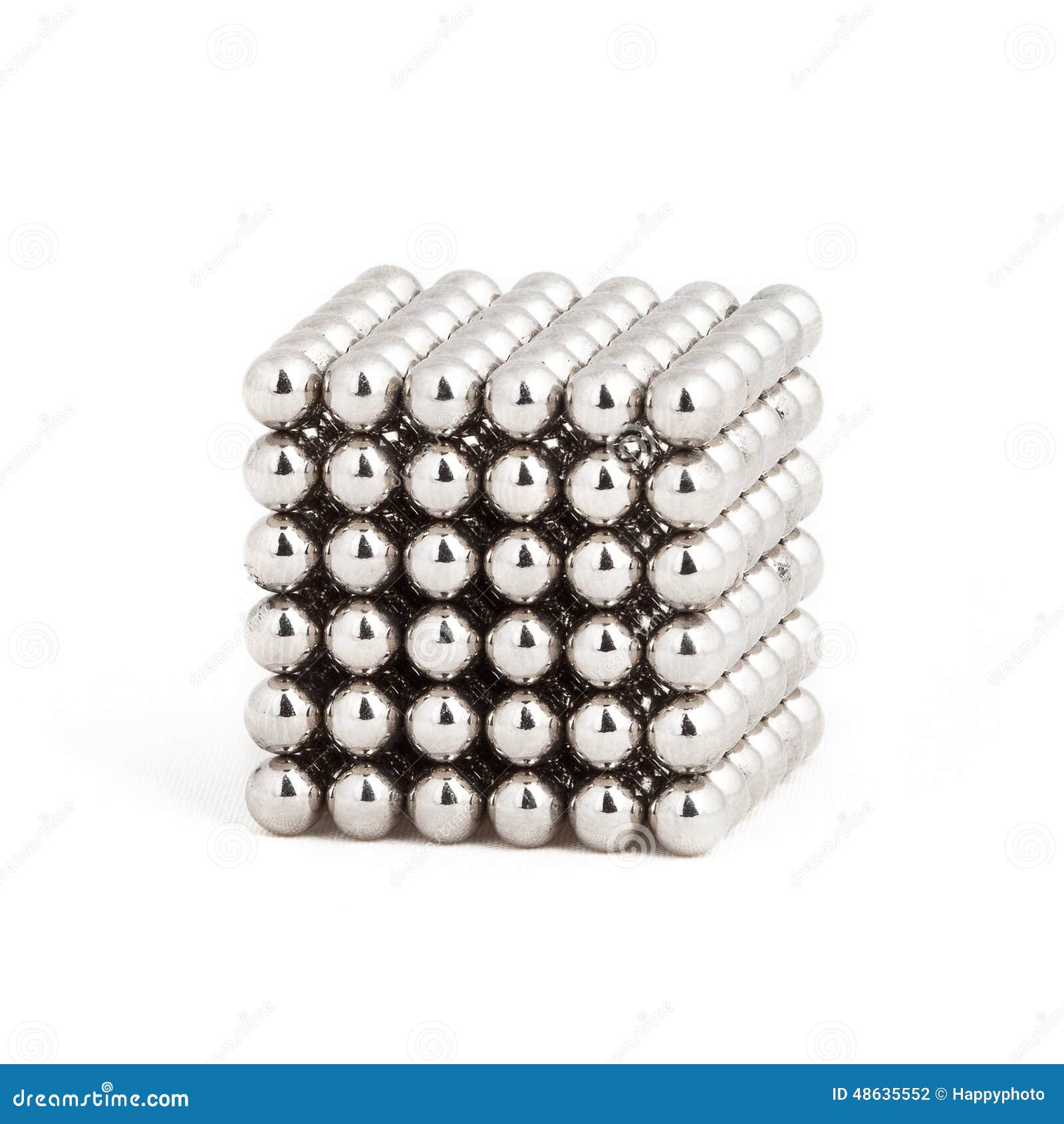 Metal Balls in Cube Shape Stock Photo Image of reflection