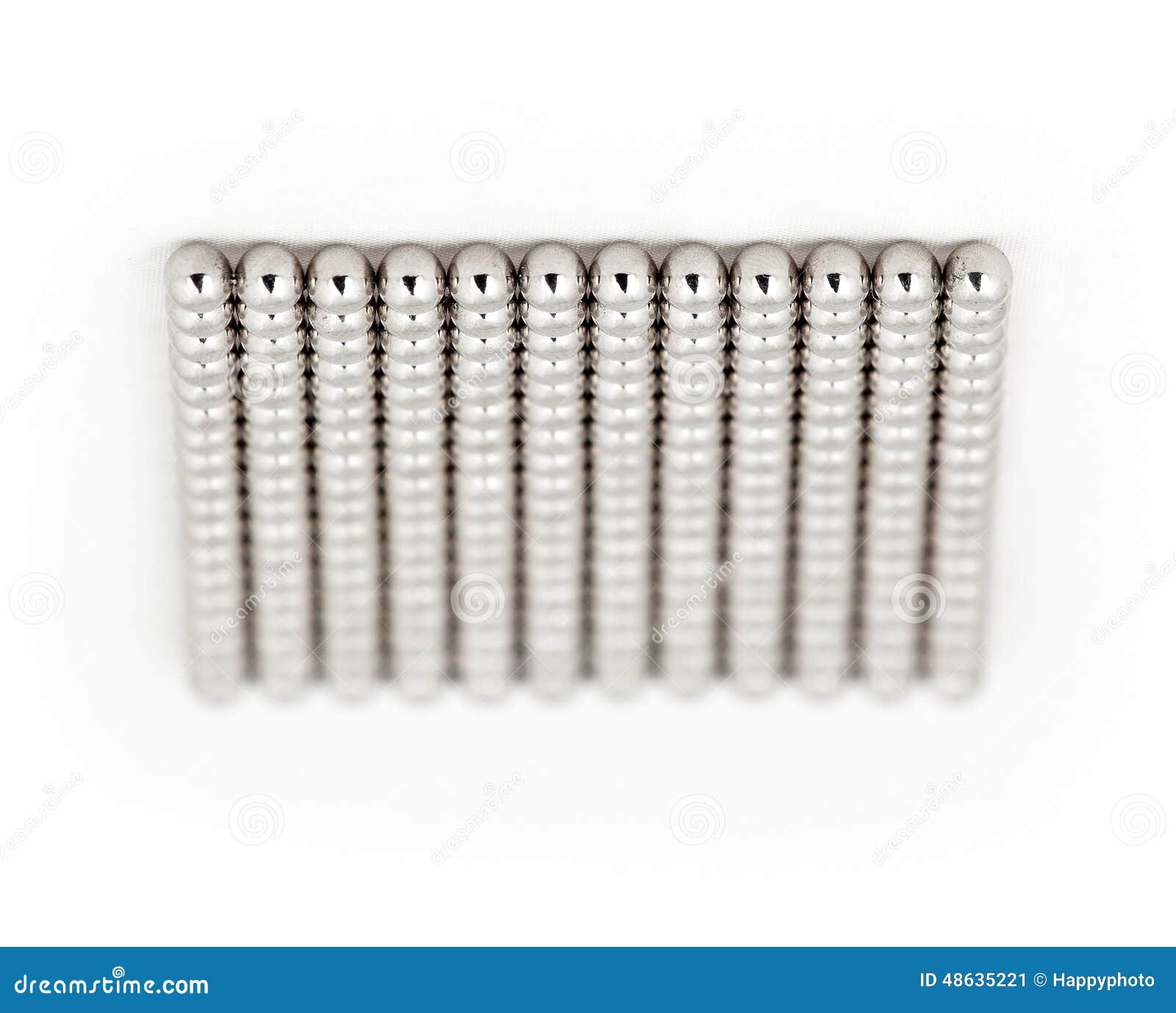 Metal Balls in a Row Stock Image Image of ball, reflection