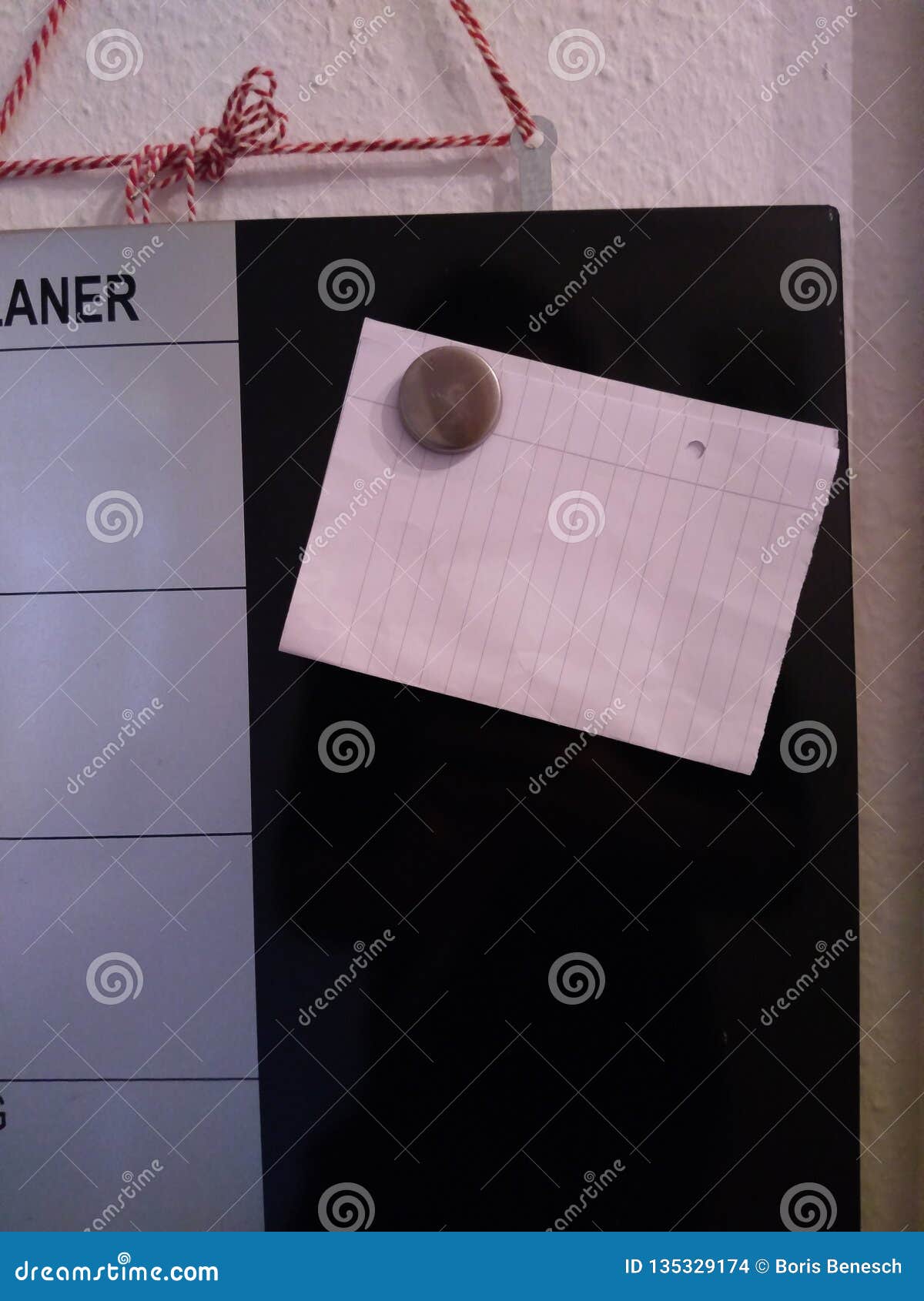 Note Board with White Sheet of Paper Stock Photo Image of