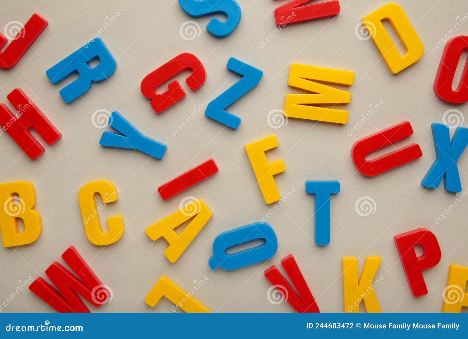Plastic Alphabet Letters on Grey Background Stock Photo Image of background, kids