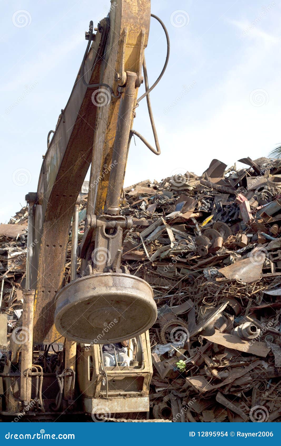 scrap metal crane stock photo. Image of arrange 12895954
