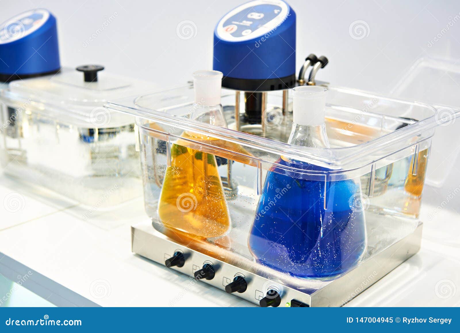 Stirrer on Chemical Lab Stock Image Image of sample