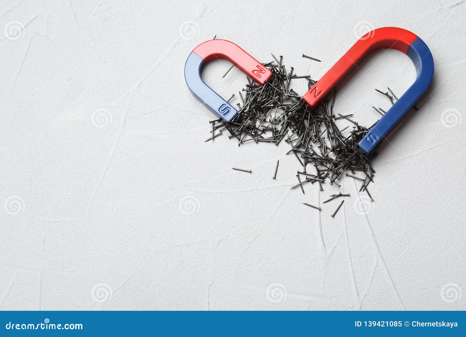 Attracting Nails on Light Background Stock Image Image of