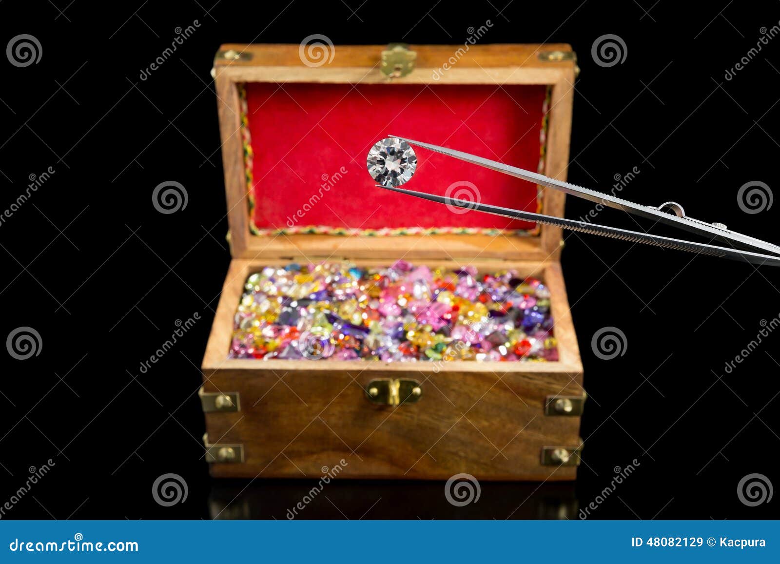 Magnificent Diamond & Treasure Chest Stock Image Image of diamond, ruby 48082129