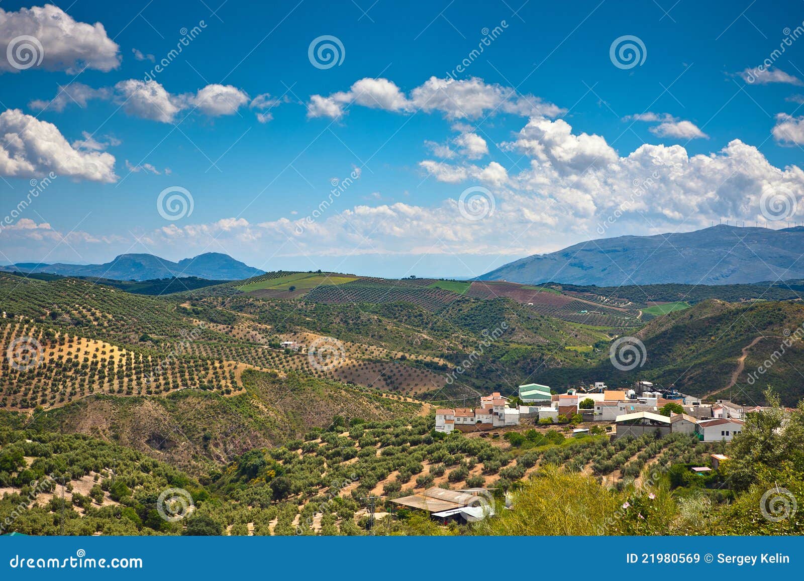 magnificent panorama of small town in andalusia