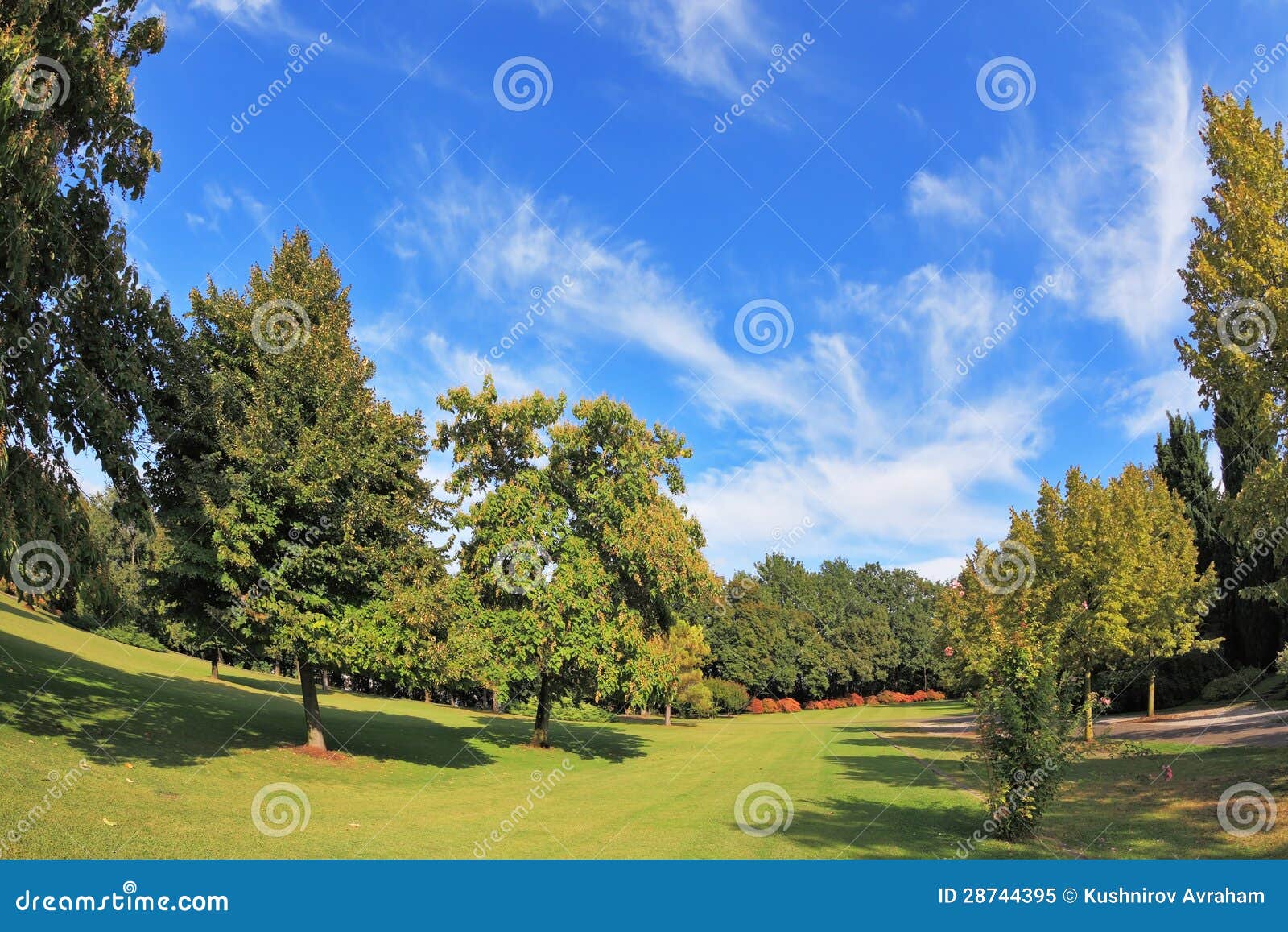 Magnificent Park in Northern Italy in Wonderful Summer Day Stock Image ...