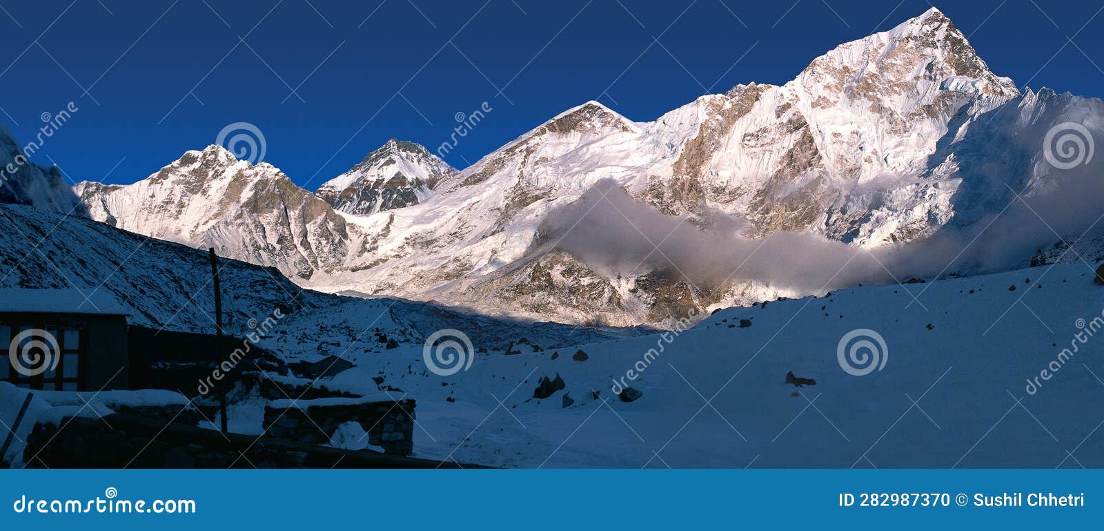 mt. nuptse as seen from ghorakshep, solukhumbu, nepal