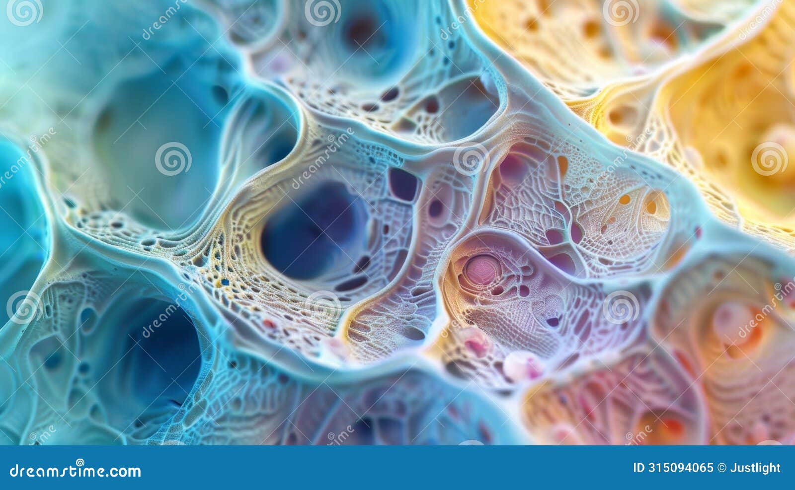 a magnified view of the pellicle or outer surface of a euglenoid cell with its distinct striations and pores for fluid