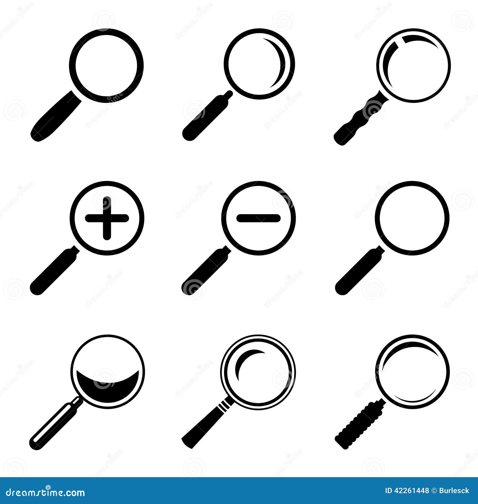 magnifier glass icons
