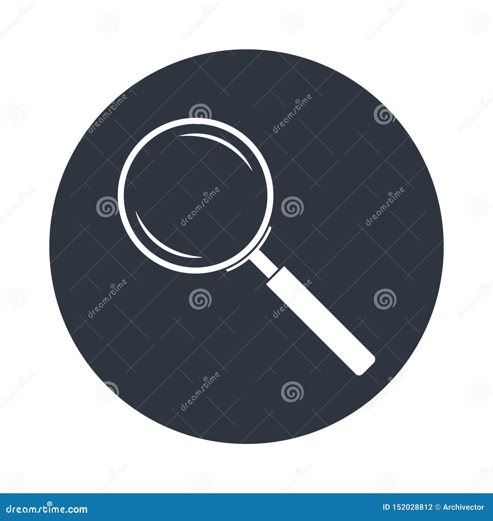 Magnifier Glass in the Circle Stock Vector - Illustration of discovery ...