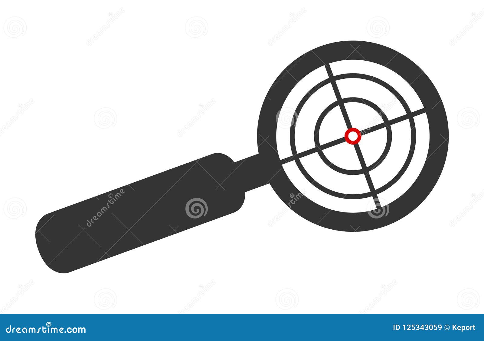 magnifier icon hairline cross