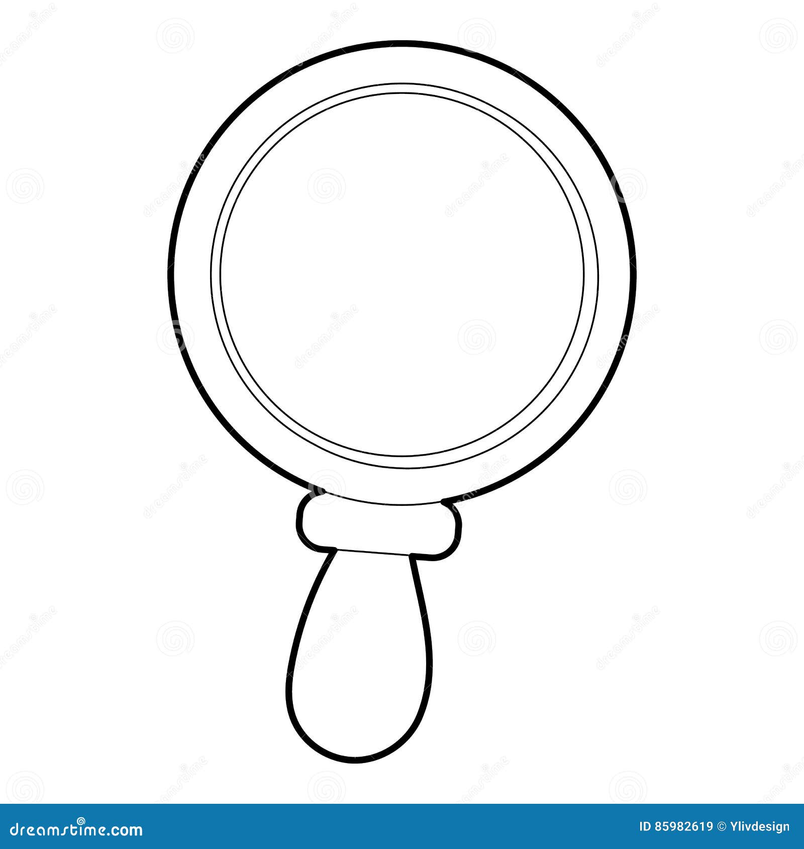 Magnifier Icon, Outline Style Stock Vector Illustration of discovery