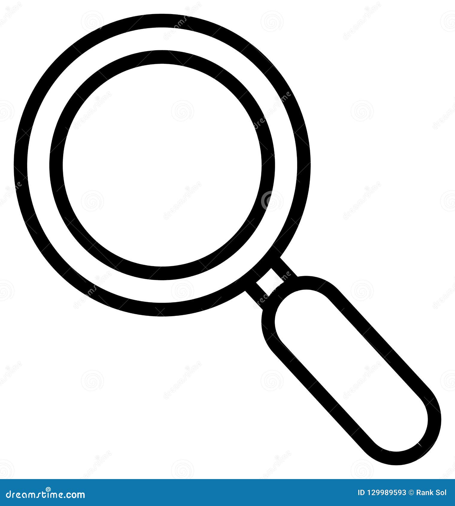 Magnifier Line Isolated Vector Icon that Can Be Easily Modified or Edit