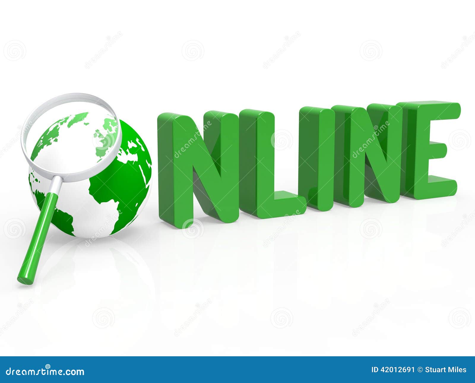 Magnifier Online Shows World Wide  and Net Stock Illustration Illustration of websites