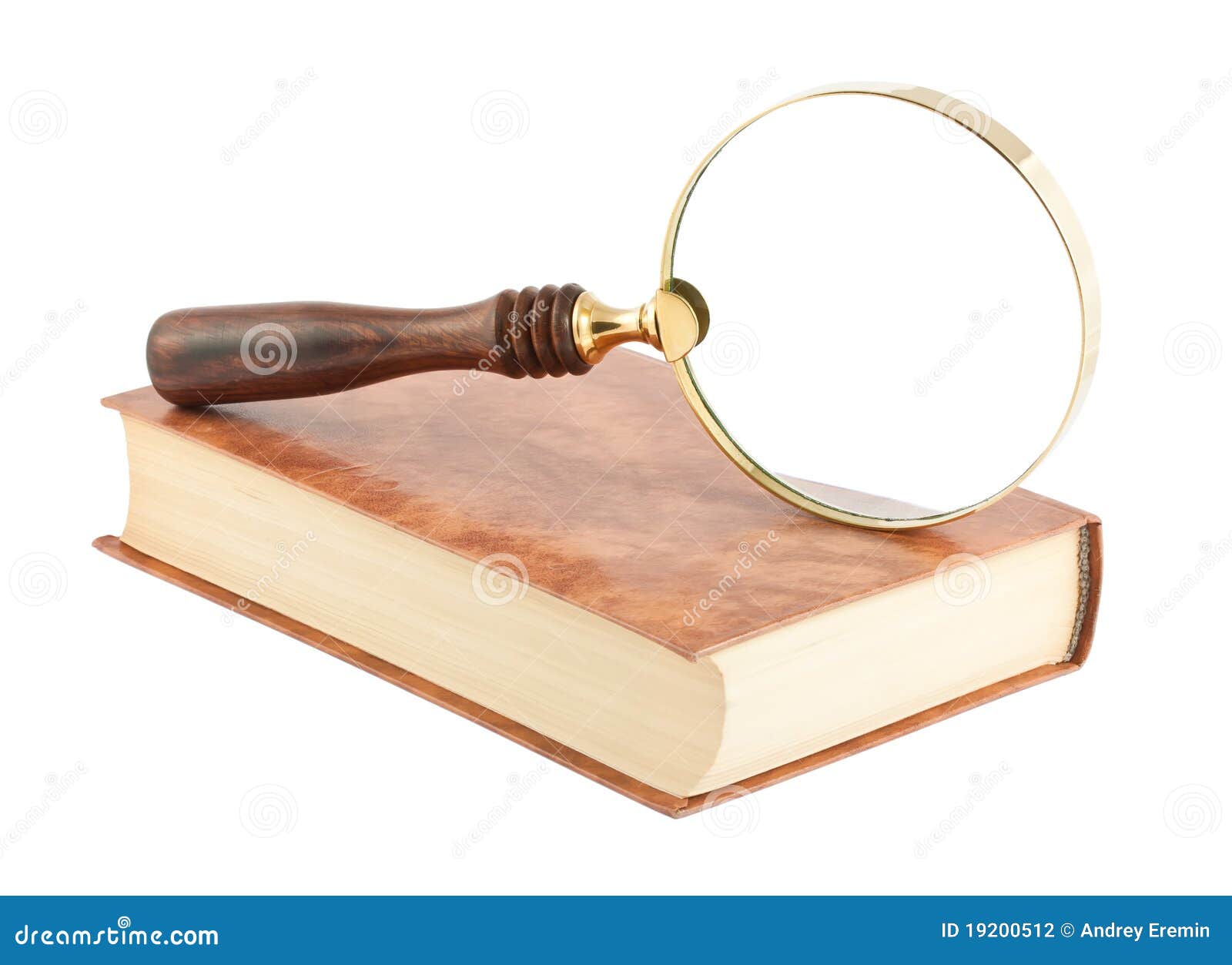 Magnifying Glass On The Book Stock Photo Image of instrument, equipment 19200512