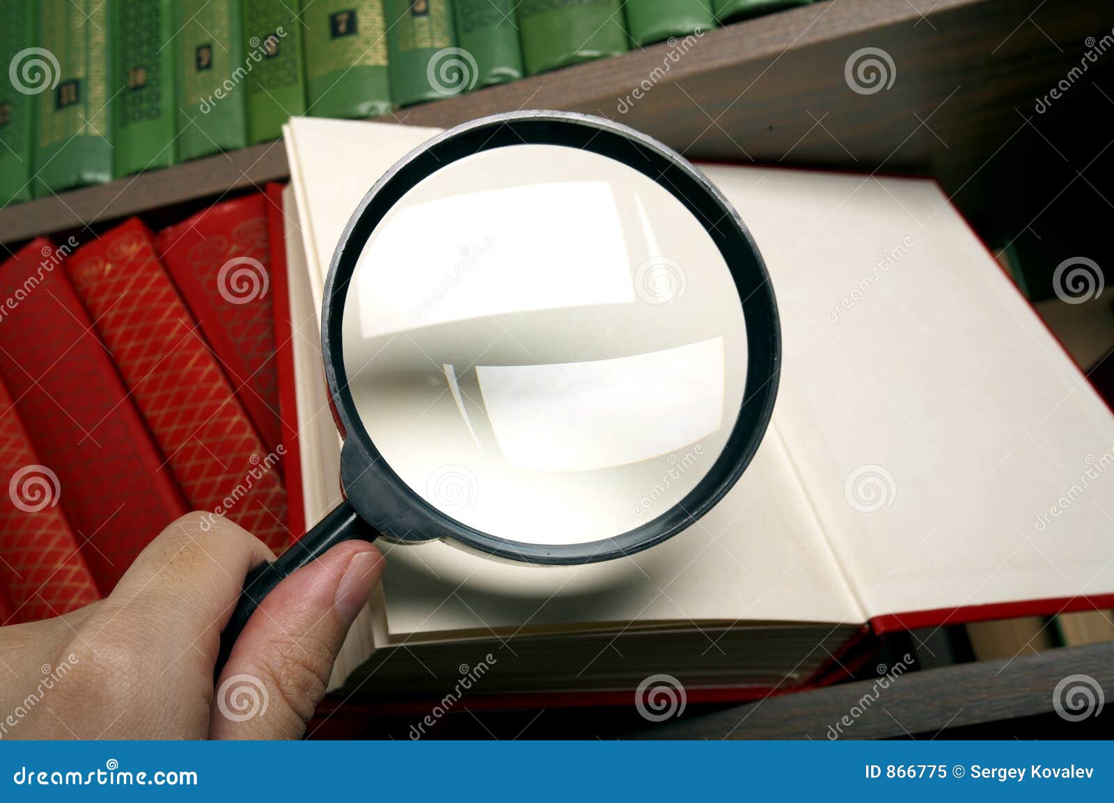 Magnifying Glass And The Book Stock Image Image of encyclopedia