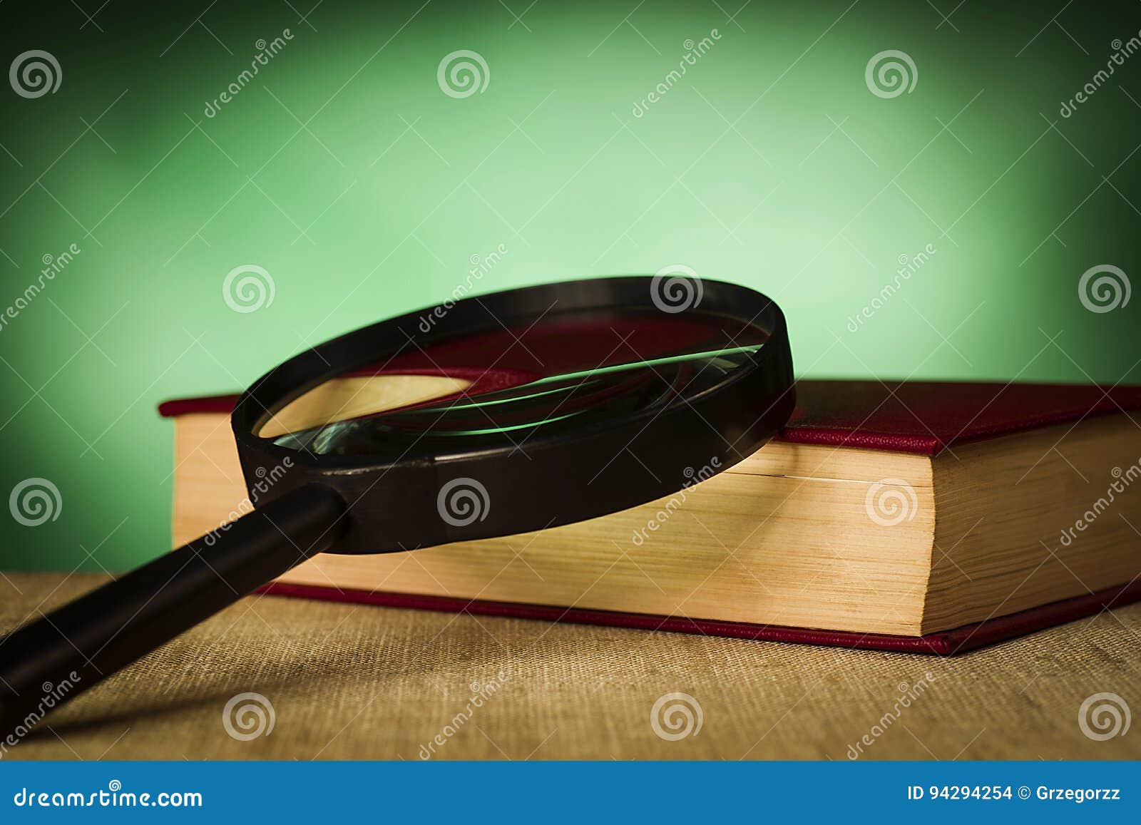 Magnifying Glass and a Book Stock Photo Image of glass, paper 94294254
