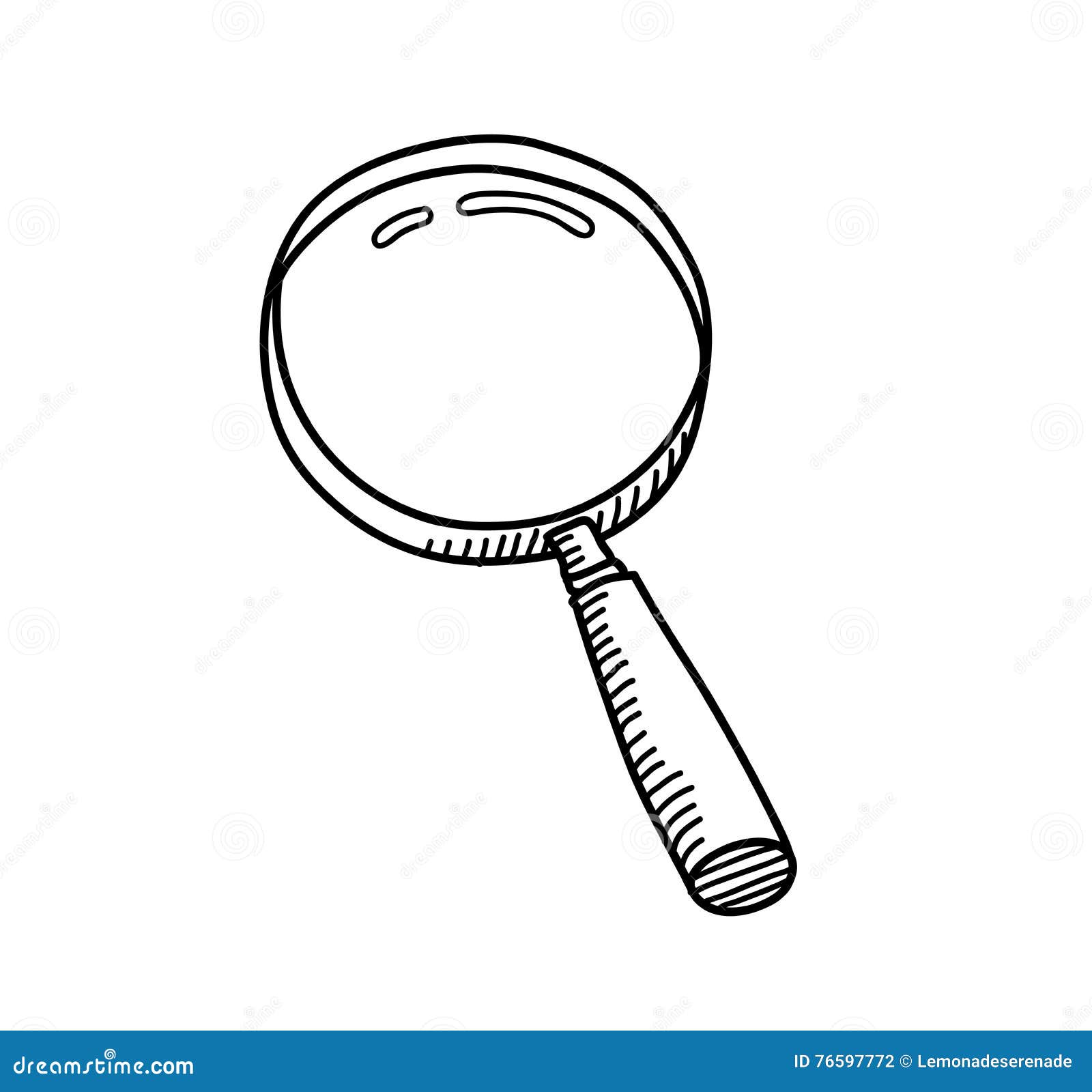 magnifying glass doodle