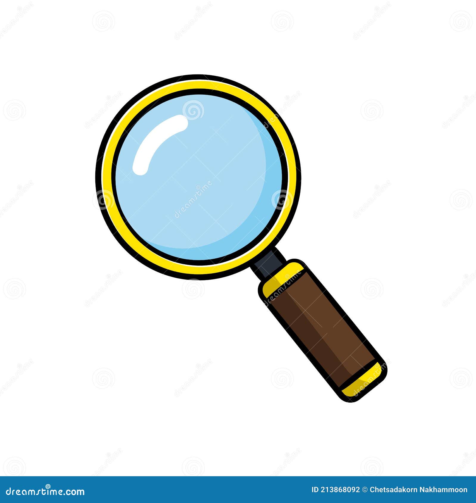 Magnifying Glass in Drawing Style Isolated Vector. Stock Vector -  Illustration of focus, instrument: 213868092