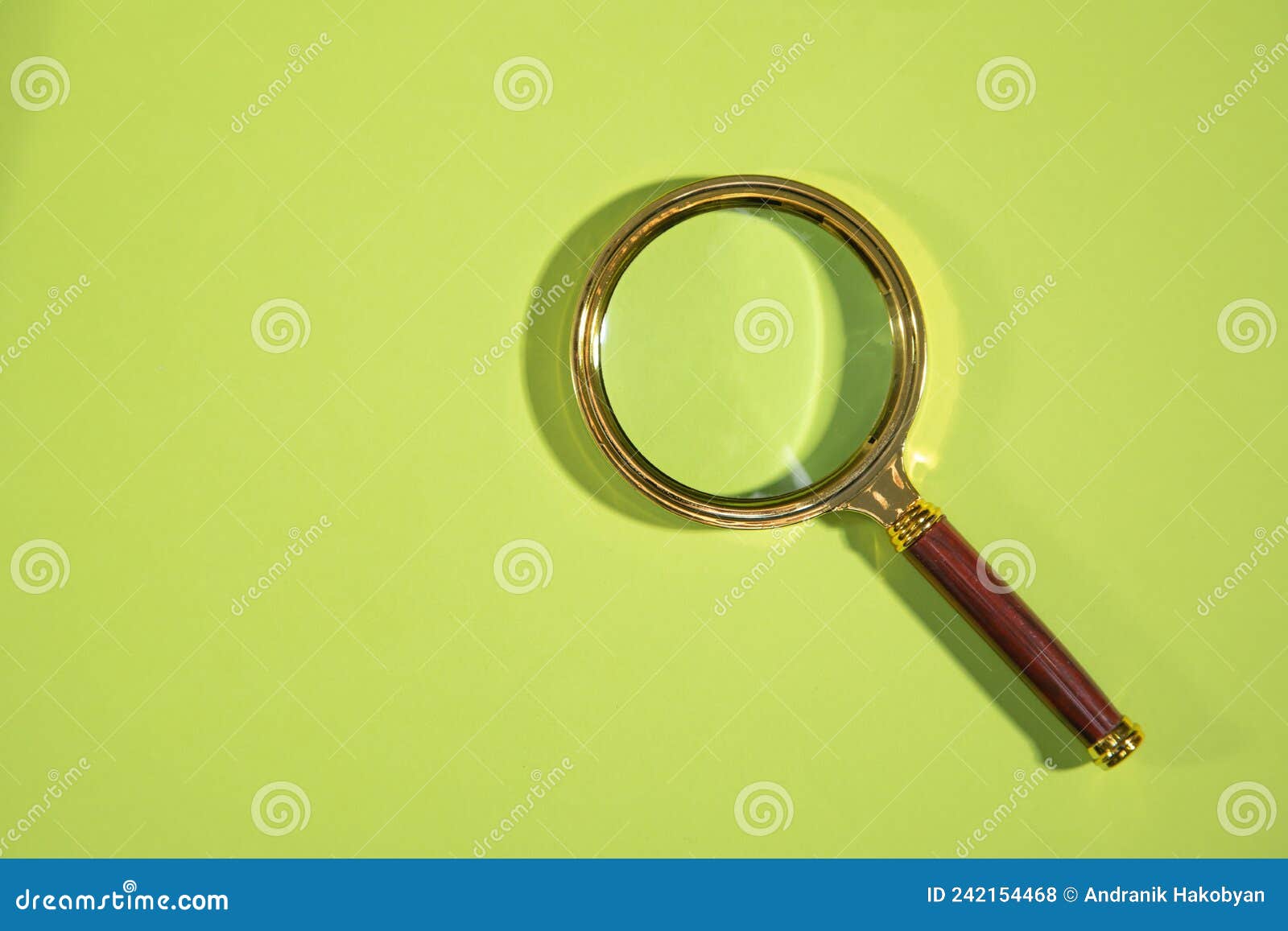 Magnifying Glass on the Green Background Stock Photo Image of lens