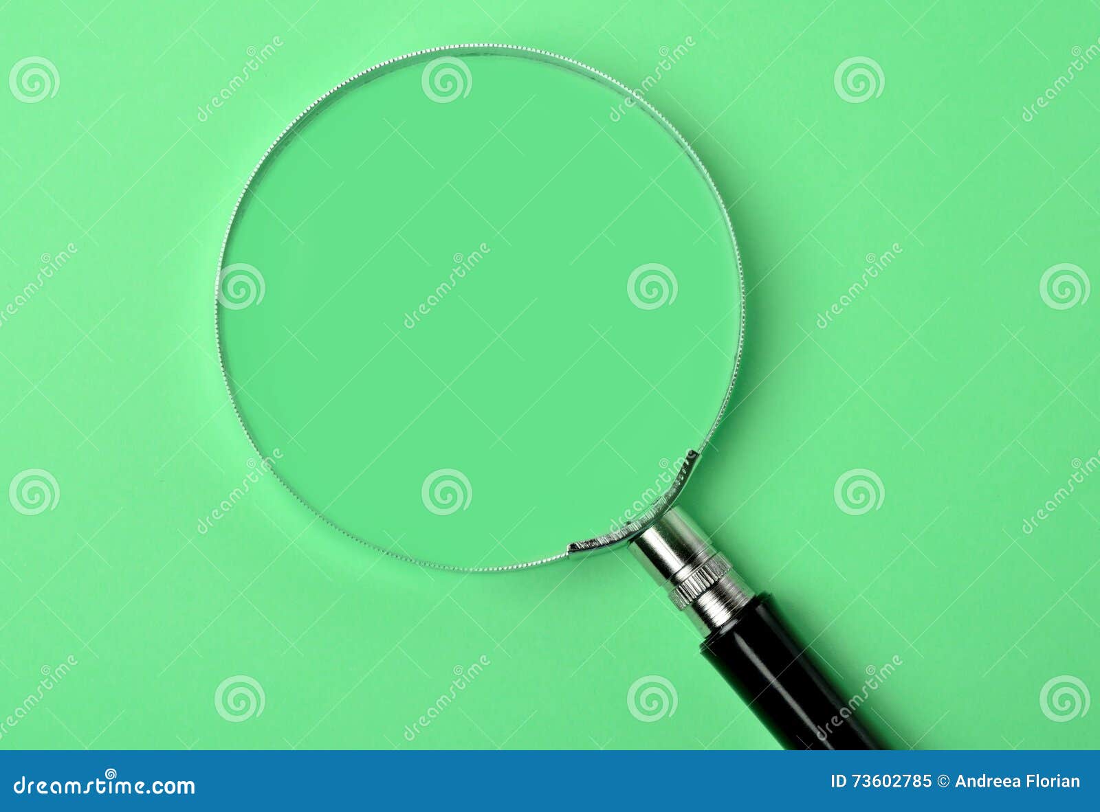 Magnifying Glass on Green Background Stock Image Image of magnifier