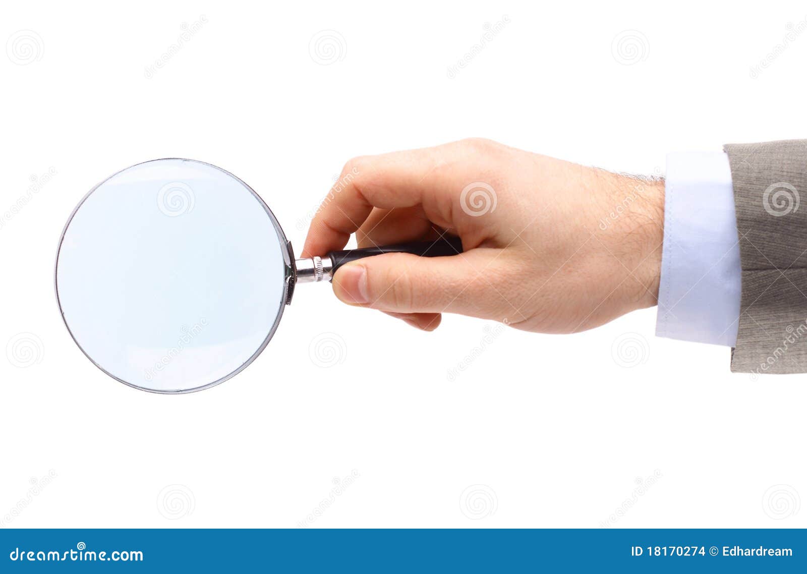 Magnifying Glass In Hand Isolated Stock Photo Image of eyesight