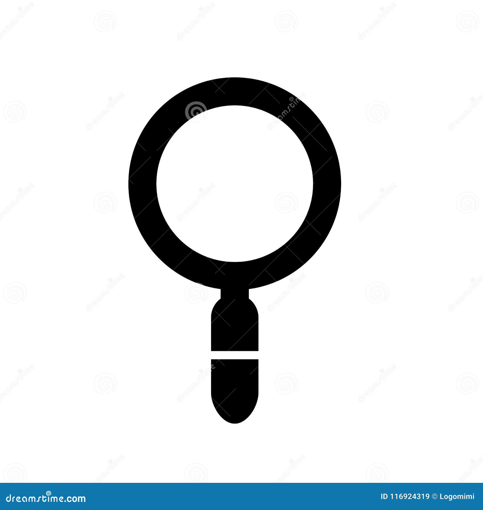 Magnifying Glass Icon, Search Inspection or Review, Logo Design Stock ...