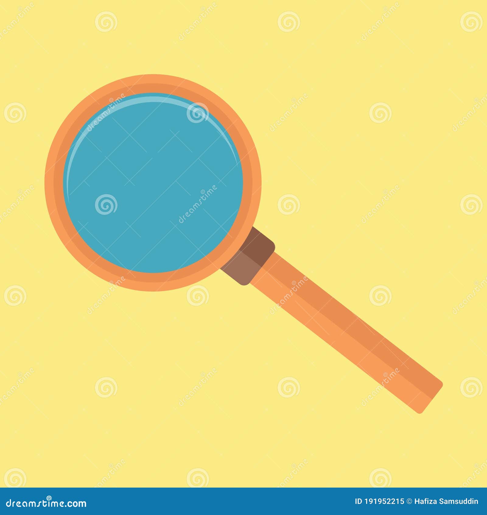 Magnifying Glass Icon. Vector Illustration Decorative Design Stock