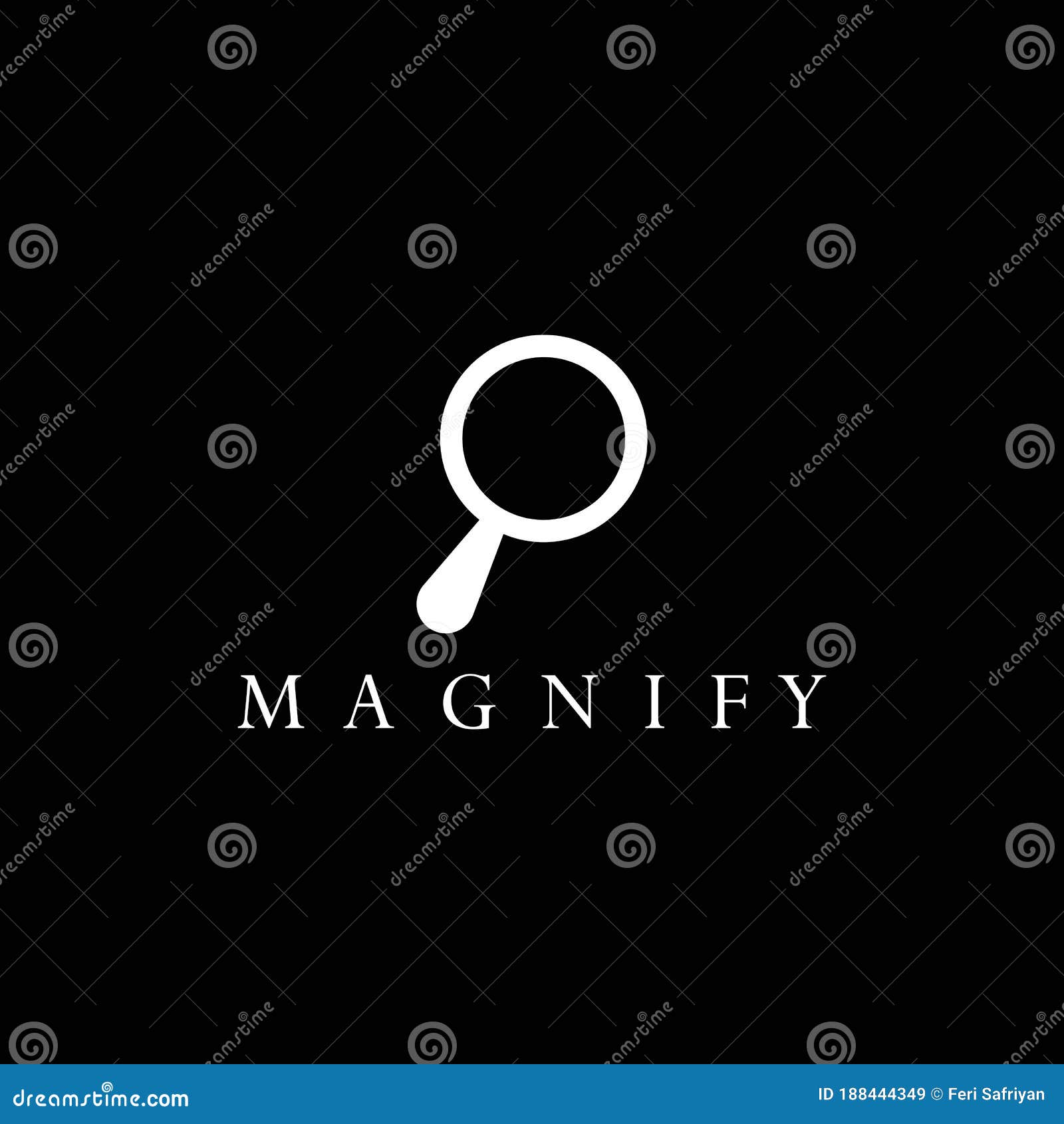 Magnifying glass logo stock vector. Illustration of research 188444349