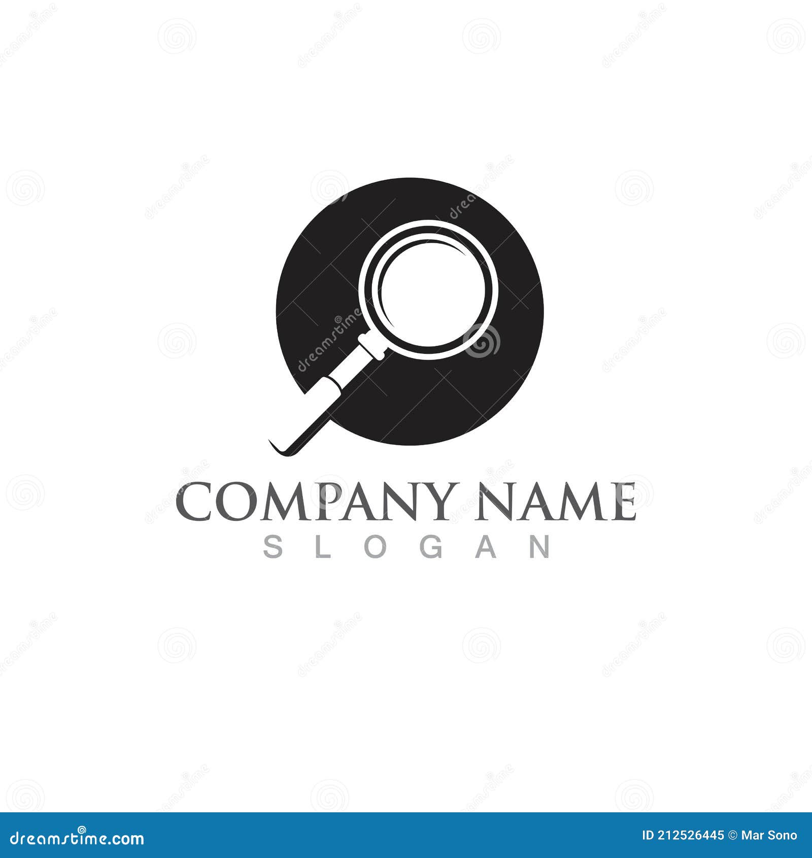 Magnifying Glass Logo and Symbol Vector Image Stock Vector