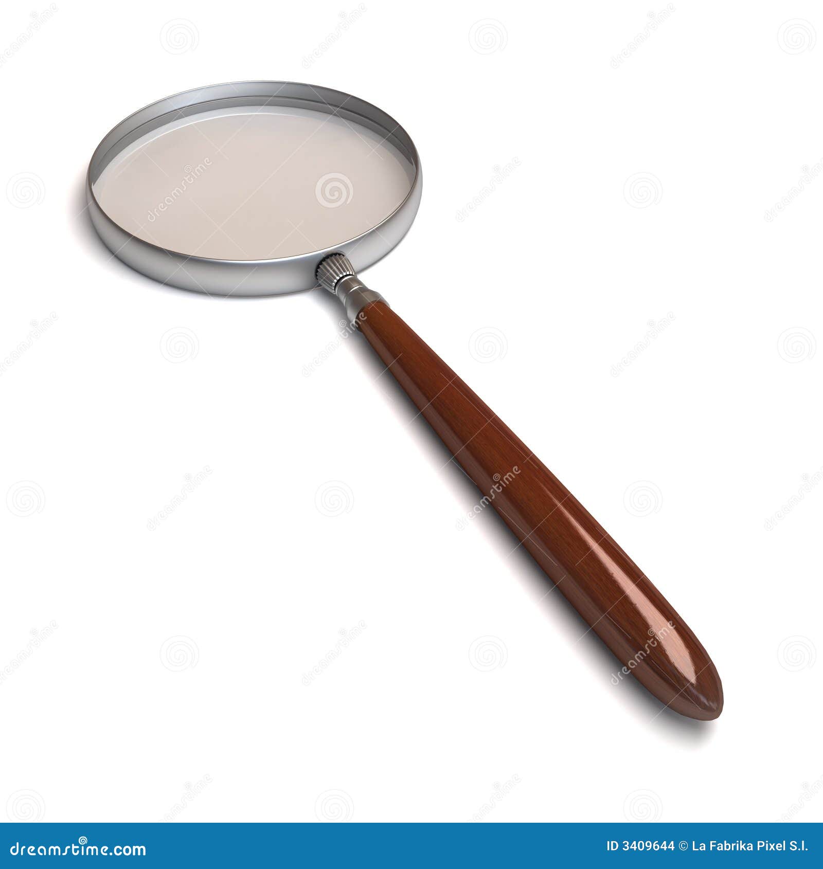 Magnifying Glass Long Handle Stock Illustration - Illustration of track