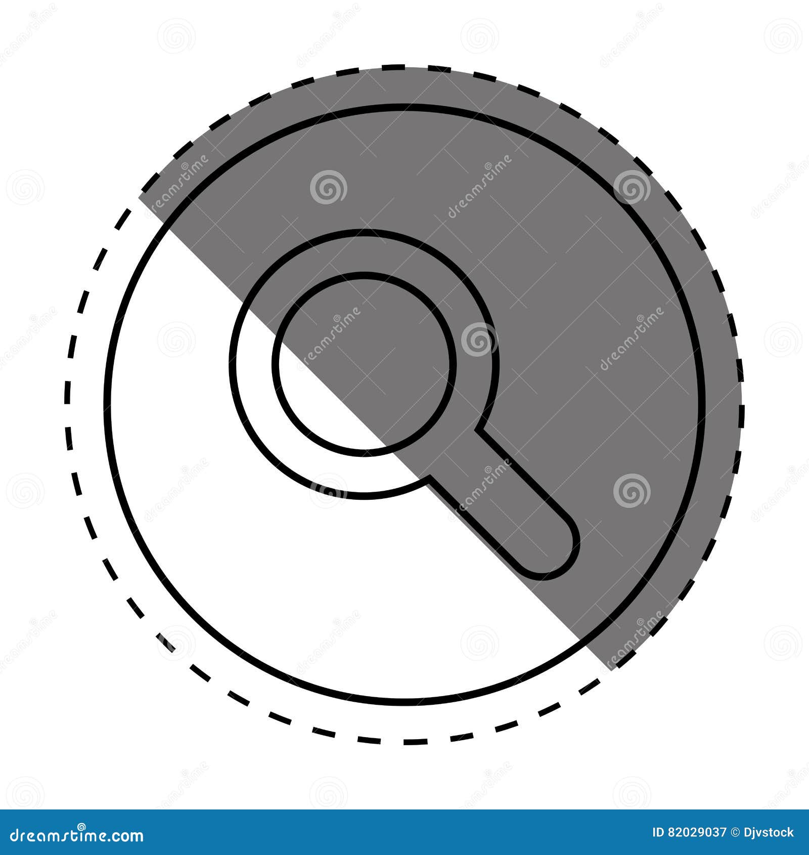 Magnifying glass lupe stock vector. Illustration of black - 82029037