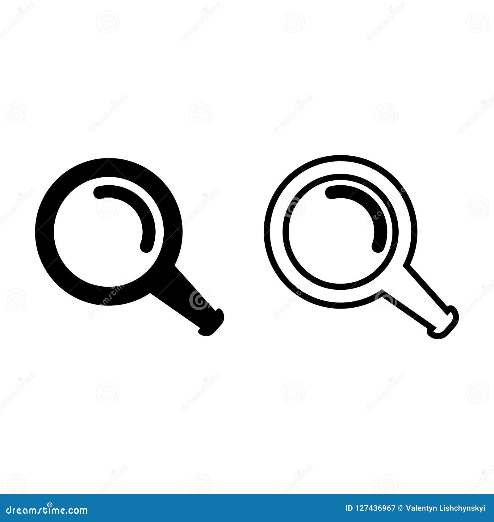 Magnifying Glass, Research. Modern Design, Simple Style Stock ...