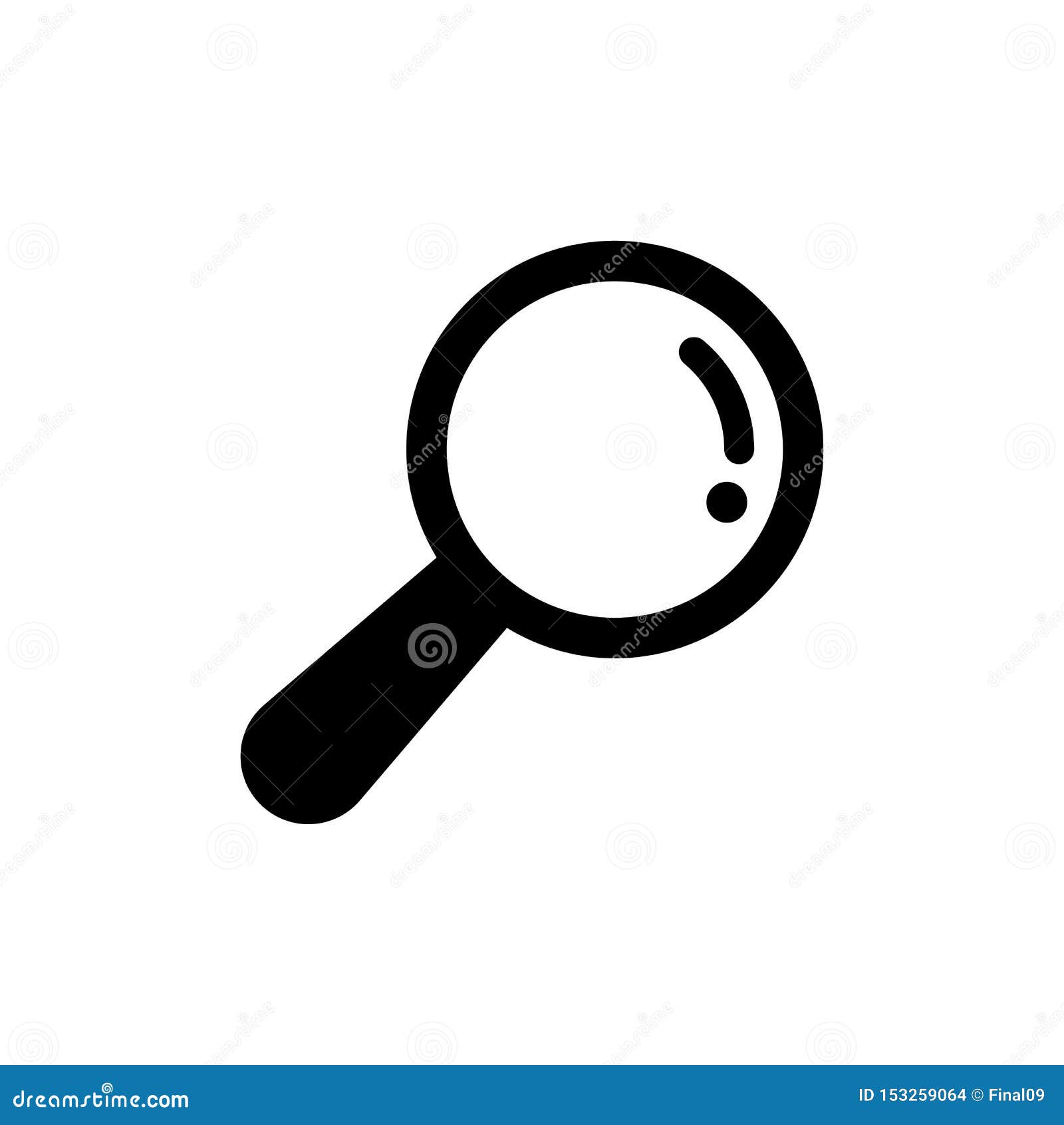 Magnifying Glass or Search Icon Stock Vector - Illustration of lens ...