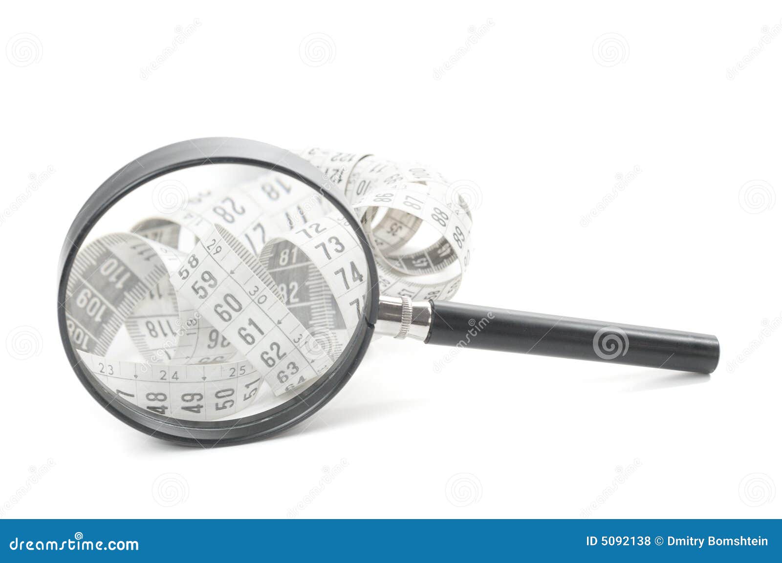 Magnifying Glass and Tape Measure Stock Photo Image of looking, tool